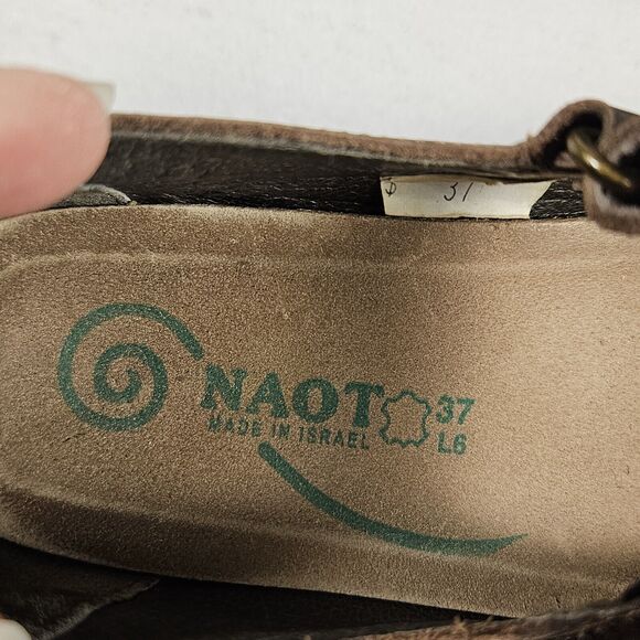 Noat Koru Kirei Mary Jane Leather Flats US Size 6.5 / 7 EU Size 37 Brown Suede - Picture 12 of 16